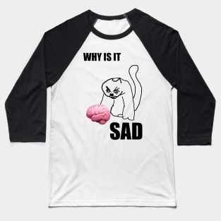 why is it sad cat Baseball T-Shirt